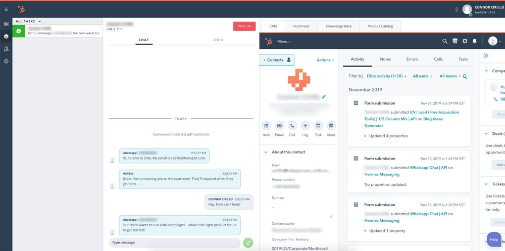Hubspot with Twilio Integration